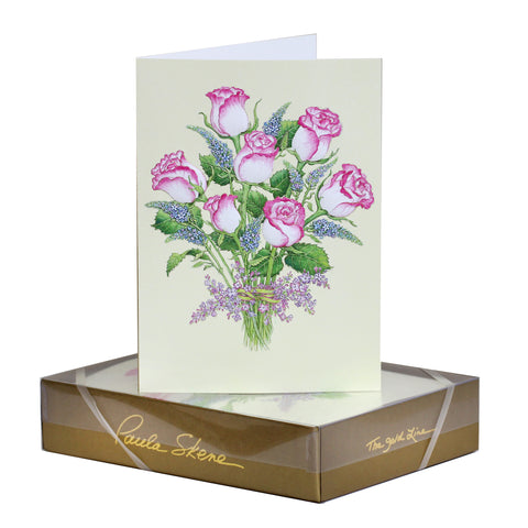 Pink Edged Roses - Mother's Day Greeting Card