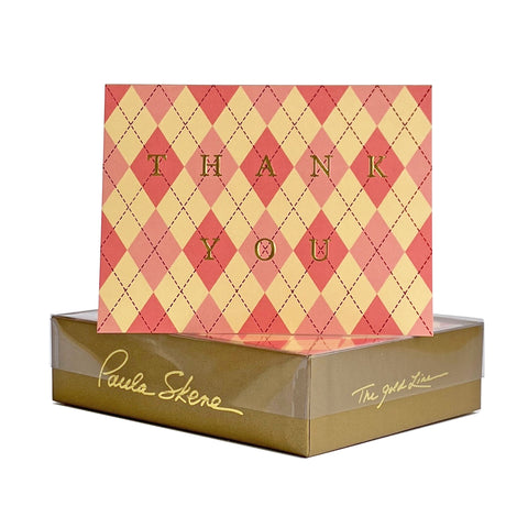 Argyle Thank You (BOXED Set of 8)