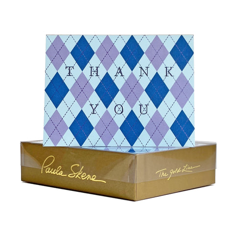 Argyle Thank You (BOXED Set of 8)