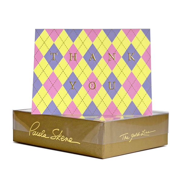 Argyle Thank You (BOXED Set of 8)