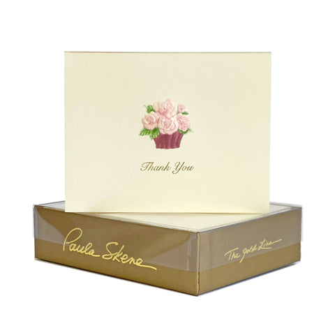 Rose Basket - Thank You Greeting Card