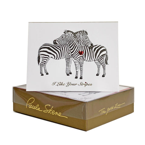 Zebra - Valentine's Day Greeting Card