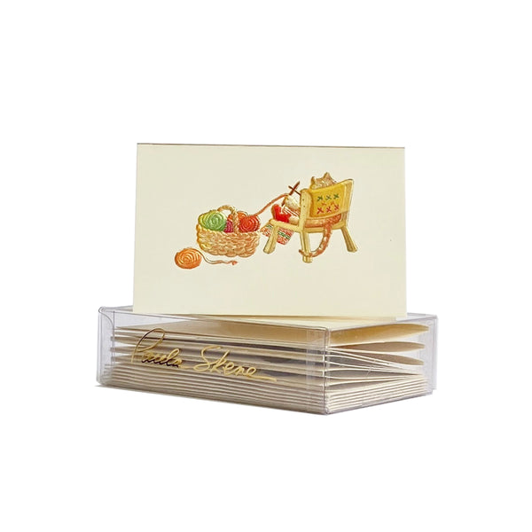 Knitting Cat Enclosure Cards