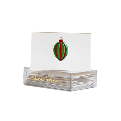 Striped Ornament Enclosure Cards