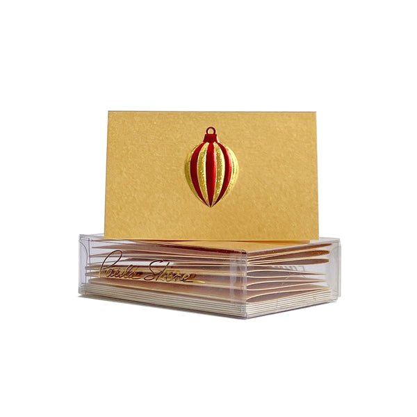 Striped Ornament Enclosure Card