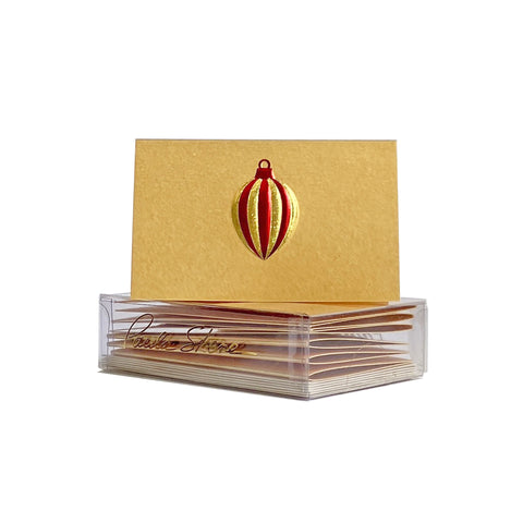 Striped Ornament Enclosure Card