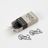 Midori D-Clips Cat-Stretching (Gold Paper Clips)