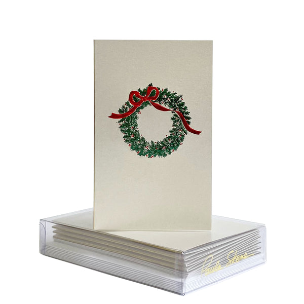 Wreath With Bow Boxed Mini Note