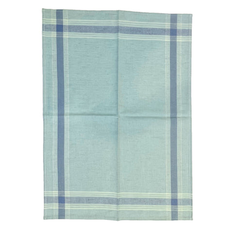 Aqua Border Pattern Kitchen Towel