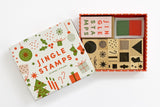 Jingle Stamps - Rubber Stamp Set & Colorful Ink Pad