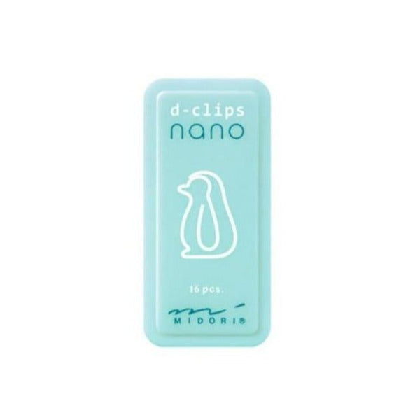 Midori D-Clips Nano Penguin (Silver Paper Clips)