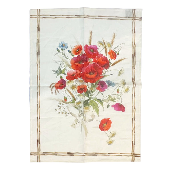 Poppy Pattern Kitchen Towel