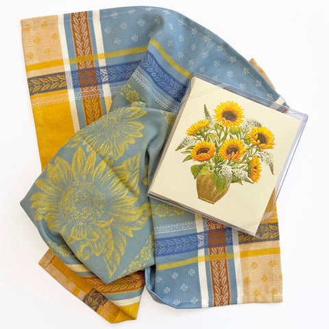 Sunflower Kitchen Towel & Boxed Card Set
