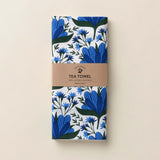 Hazelmade Blue Gentian Pattern Tea Towel