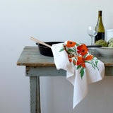 Hazelmade Poppies Pattern Tea Towel