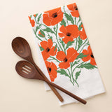 Hazelmade Poppies Pattern Tea Towel