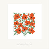 Hazelmade Poppies Pattern Tea Towel