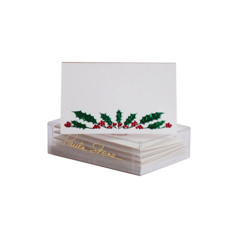 Holly Garland Enclosure Cards