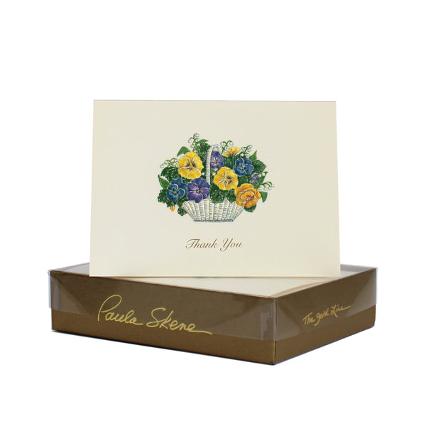 Pansy Basket - Thank You Greeting Card