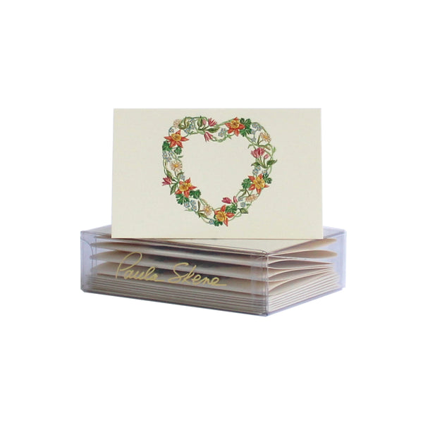 Floral Vine Heart Enclosure Cards