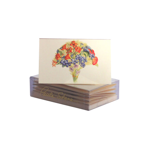 Orange & Blue Flowers Enclosure Cards