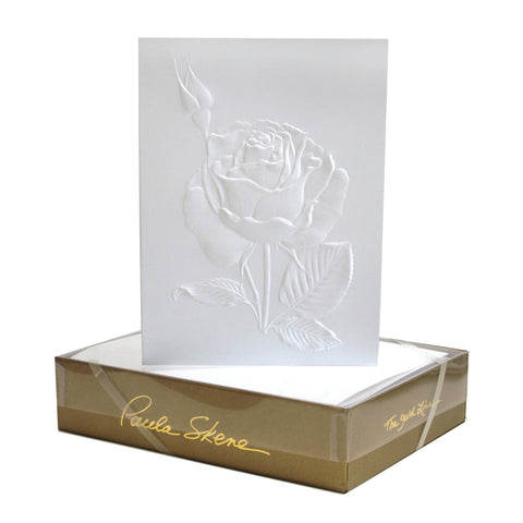 Vertical Rose - Blind Embossed