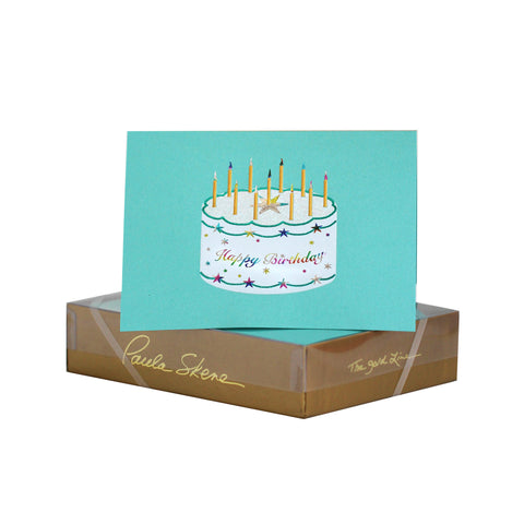 Starring Birthday Cake on Teal