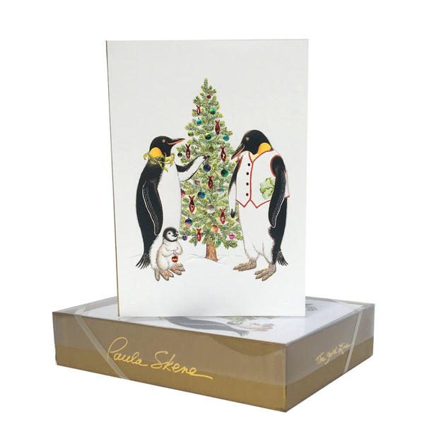 Penguins Decorating Tree