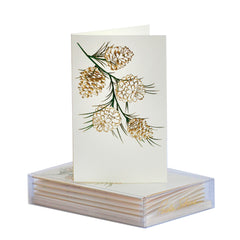 Pine Cone Branch Boxed Mini Note