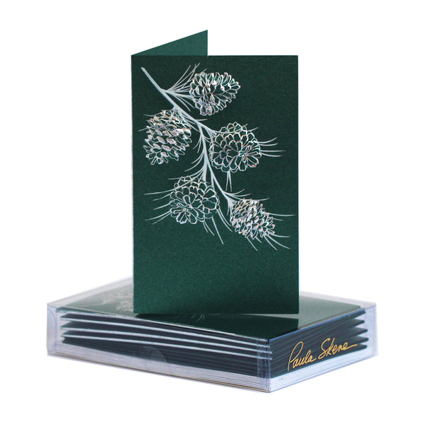Pine Cone Branch Boxed Mini Note