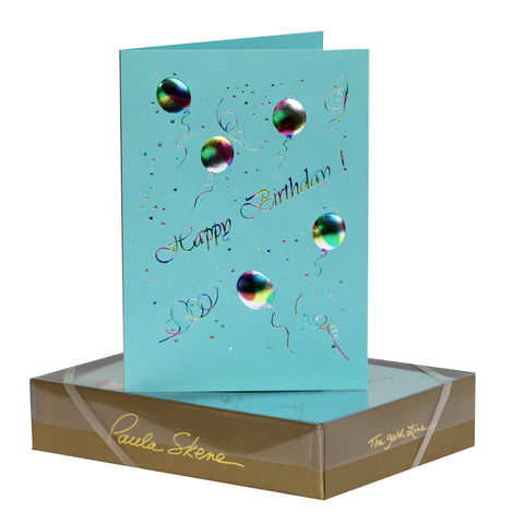 Birthday Balloons on Teal
