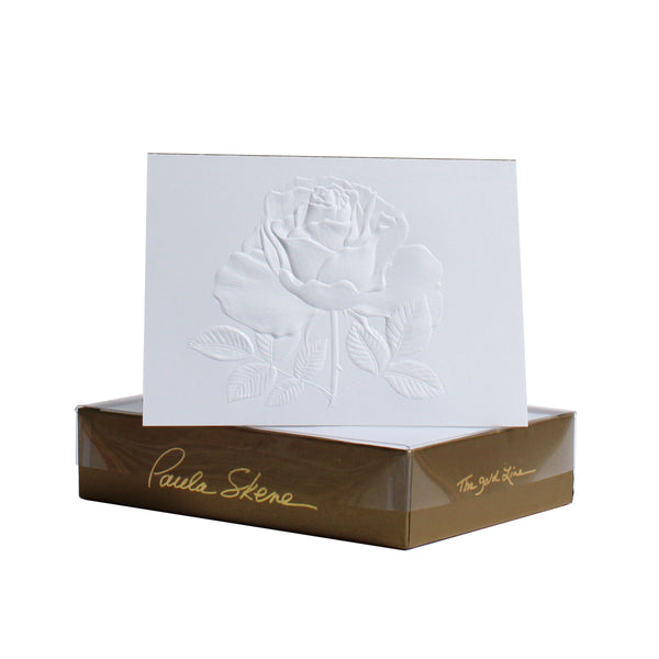 Horizontal Rose - Blind Embossed