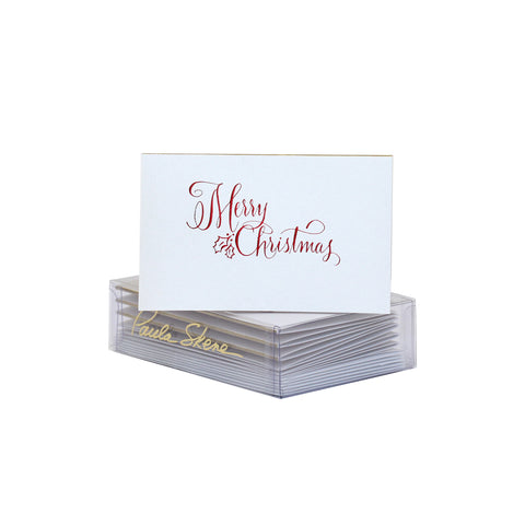 Merry Christmas Calligraphy Enclosure Card