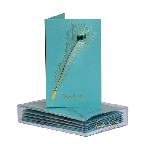 Peacock Quill Boxed Mini Note