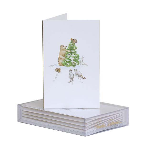 Snowy Forest Animals Boxed Mini Note