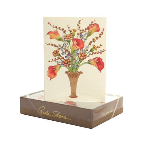 Orange Calla Lilies - Sympathy Greeting Card