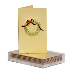 Wreath With Bow Boxed Mini Note